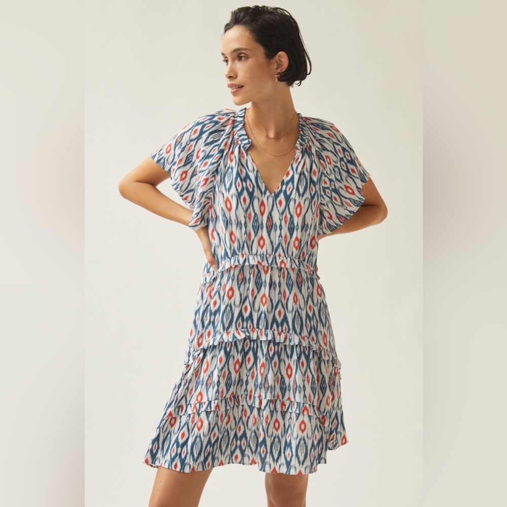 Anthropologie Robin Tiered Mini Dress